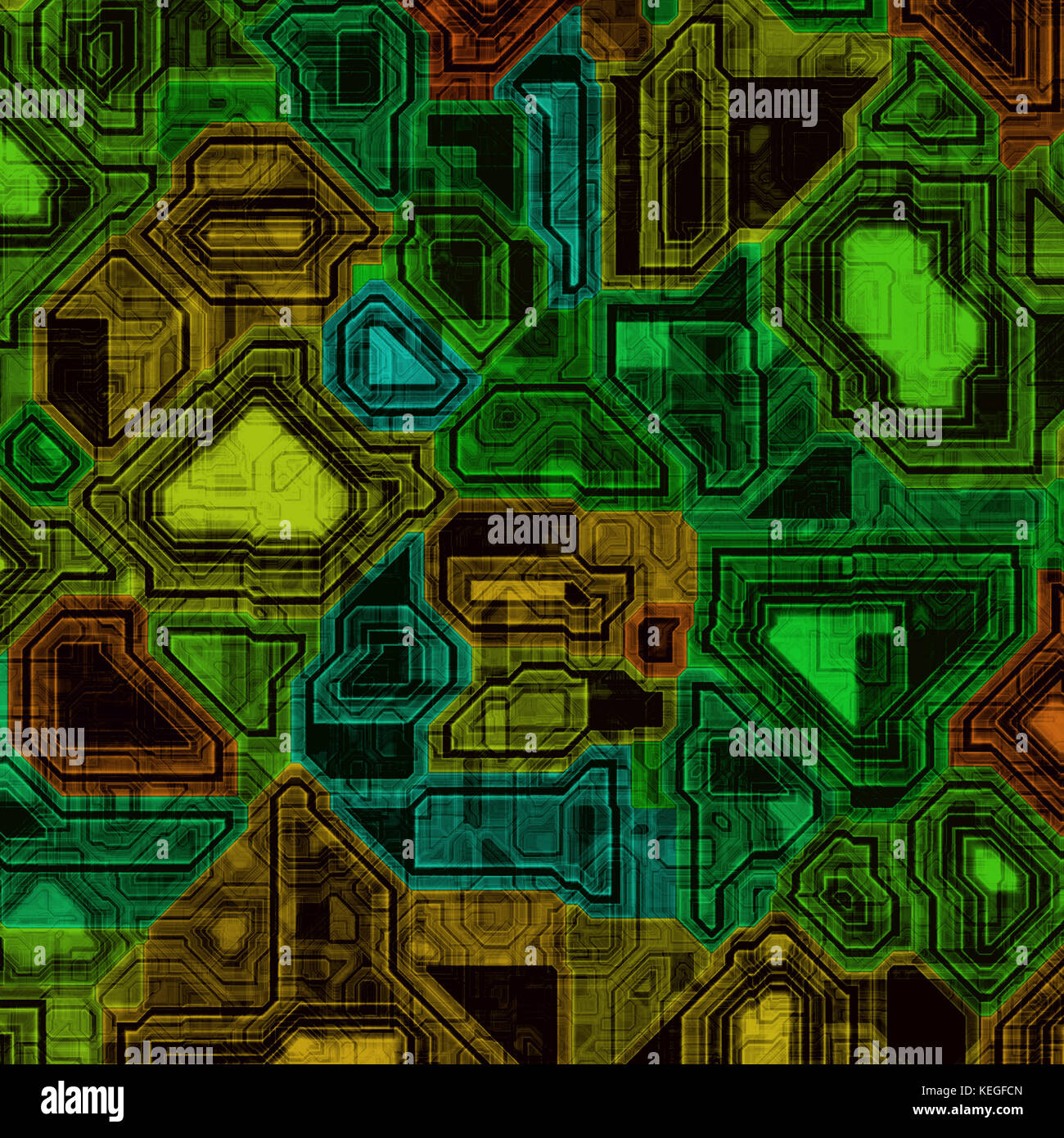 High tech Hintergrund von Integrated Circuit Board Stockfoto