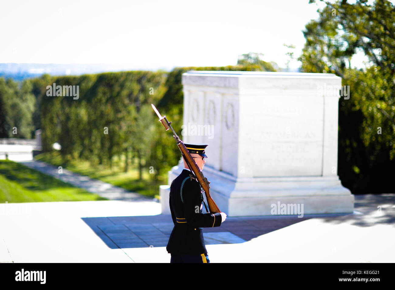 Die Sentry und Der unbekannte Soldat Stockfoto