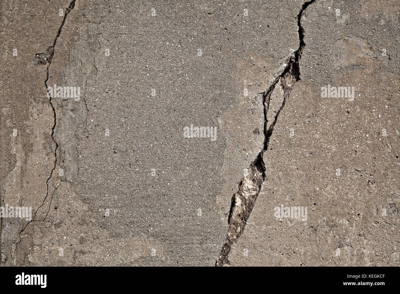 Textur und Detail eines alten gerissenen Beton Stockfoto