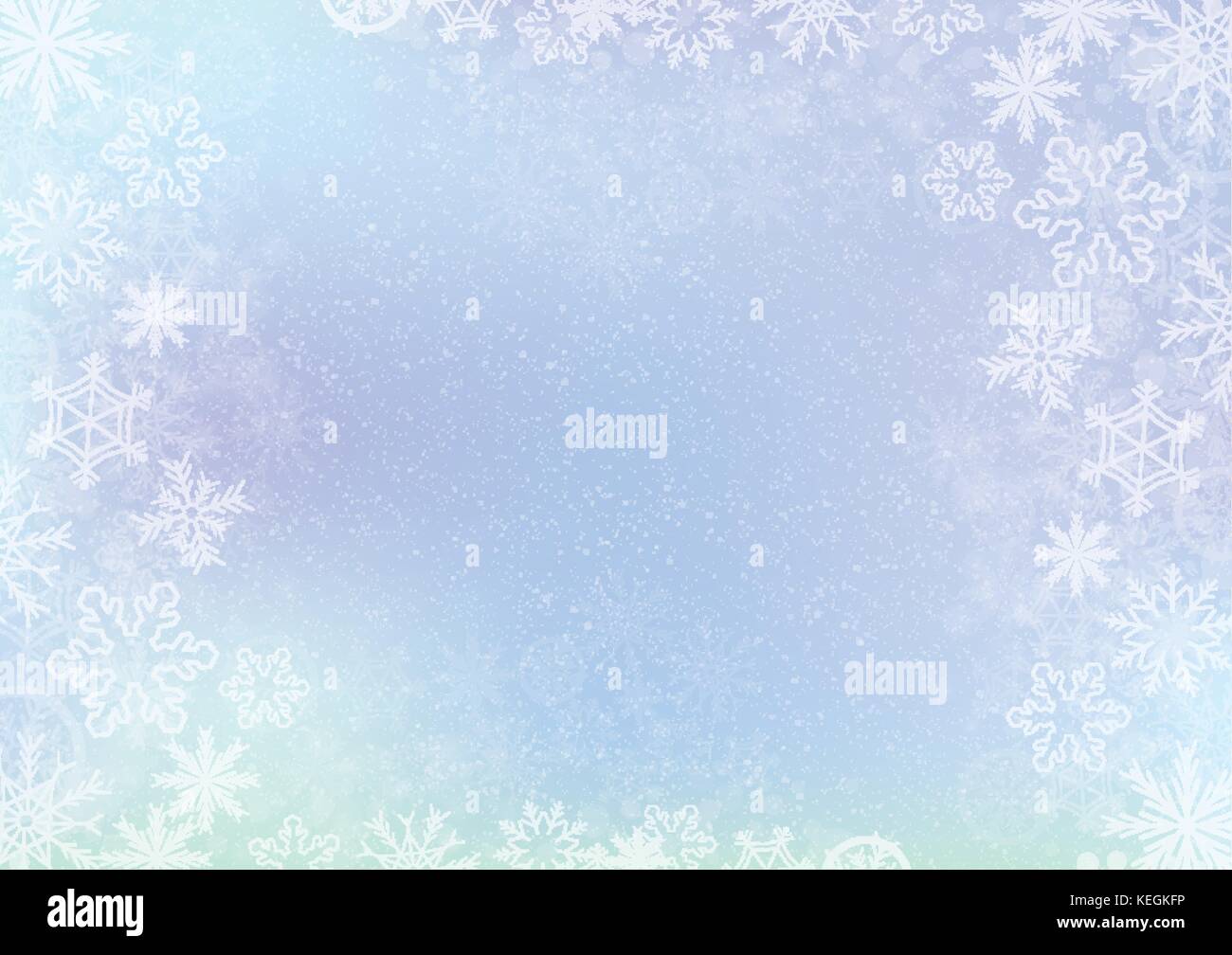 Die blauen elegante Winter Hintergrund mit der Schneeflocke Grenze Stock Vektor