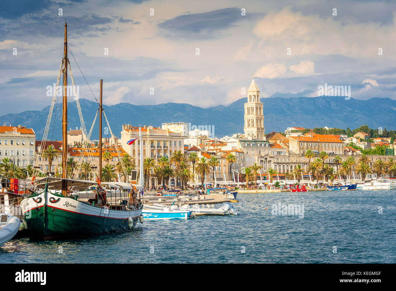 Die Waterfront in Split, Kroatien Stockfoto