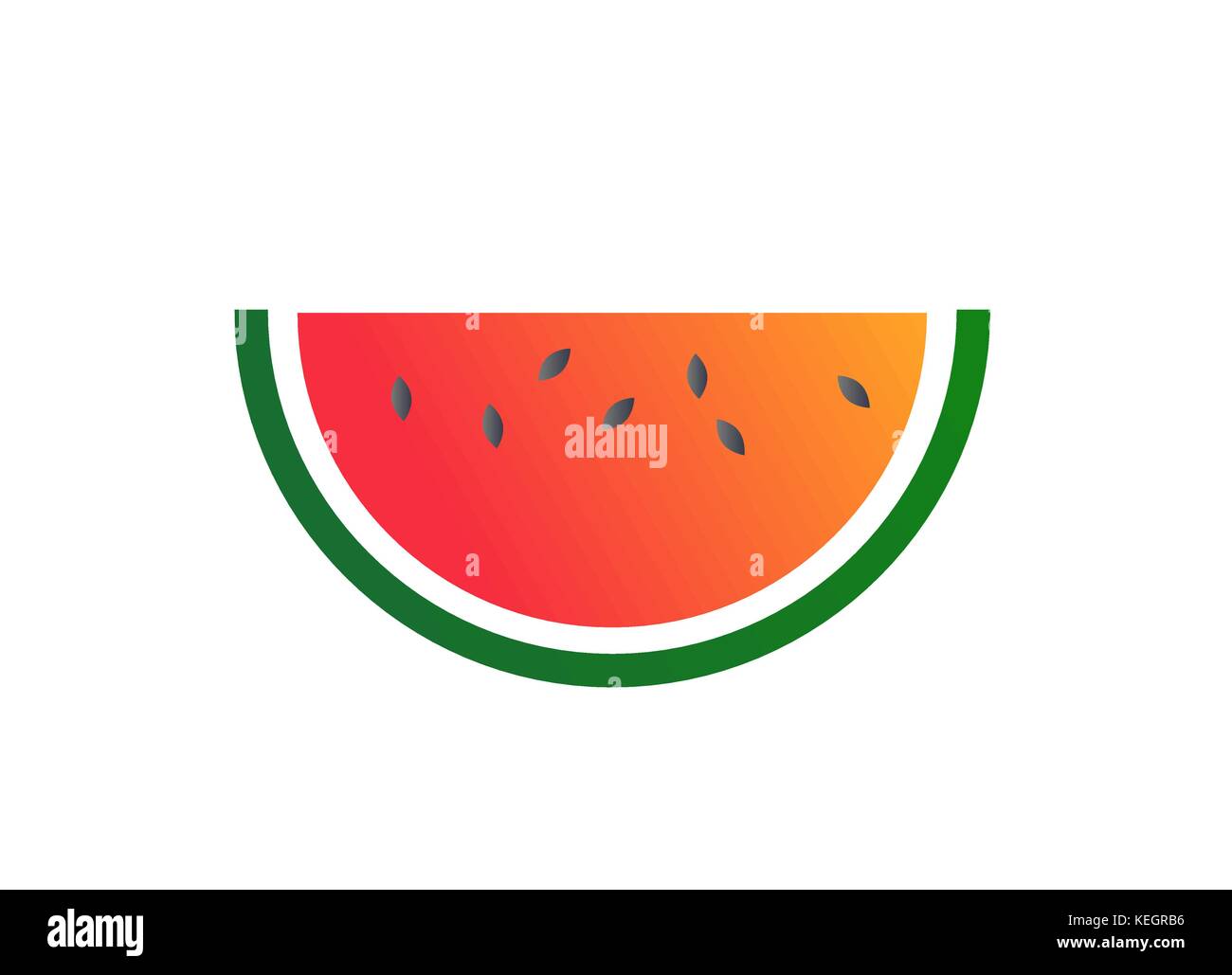 Der Vektor bunten Farbverlauf glitter Obst Wassermelone Symbol Stock Vektor