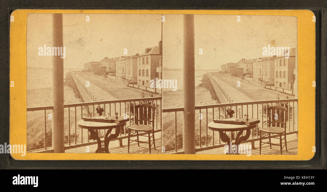 Ost-Batterie, (Blick Süd), Charleston, S.C, aus Robert N. Dennis Sammlung von stereoskopischen Ansichten Stockfoto