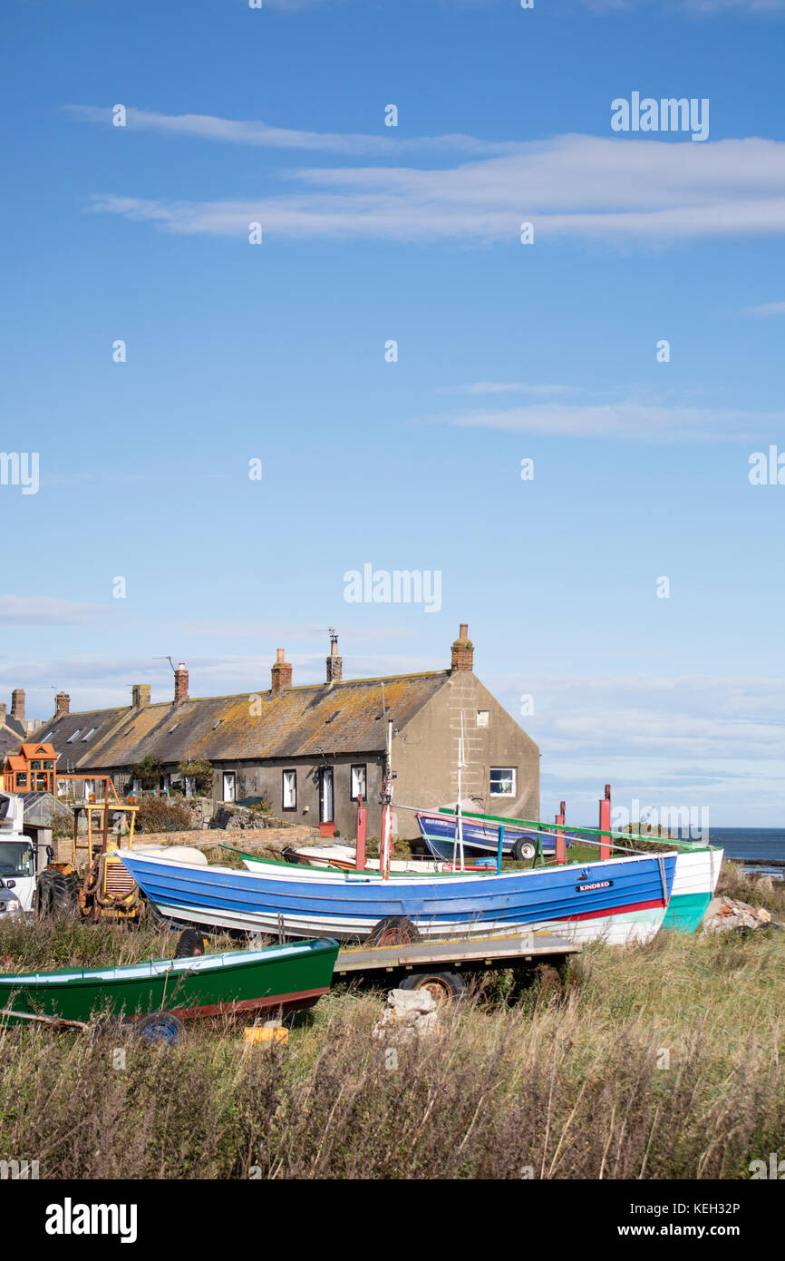 Boulmer ein kleines Fischerdorf an der Northumbrian Küste, Northumberland, England, Großbritannien Stockfoto