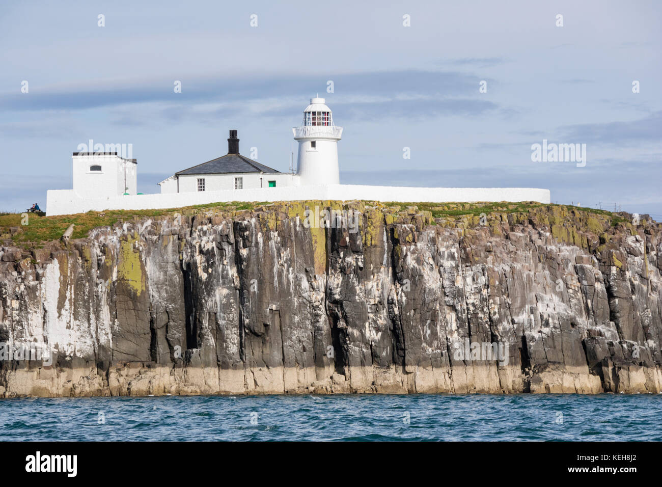 Die Farne Leuchtturm, Farne Islands, Inner Farne, Northumberland, North Sunderland Stockfoto