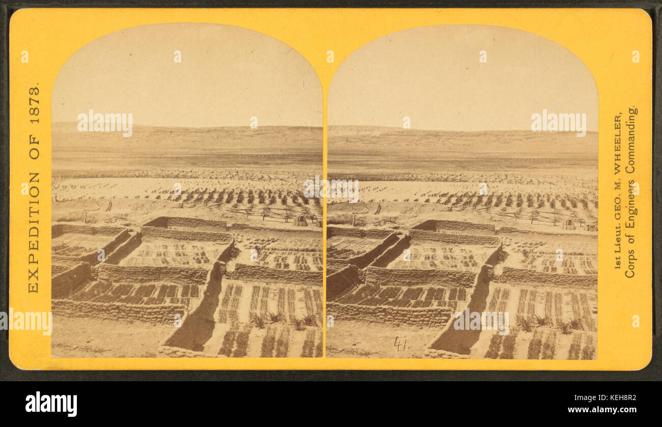 Gärten, die das Indian Pueblo der Zuni, die von O'Sullivan, Timothy H., 1840 1882 3 Stockfoto