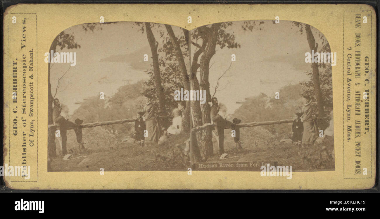 Hudson River von Fort Lee, von George C. Herbert Stockfoto