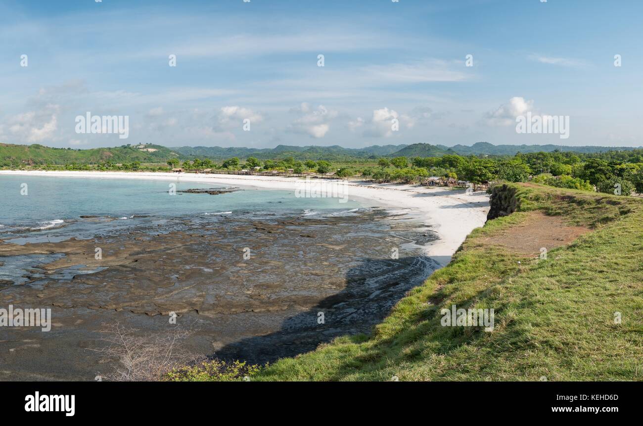 Pantai Tanjung Aan Beach in Kuta, Lombok, Indonesien Stockfoto