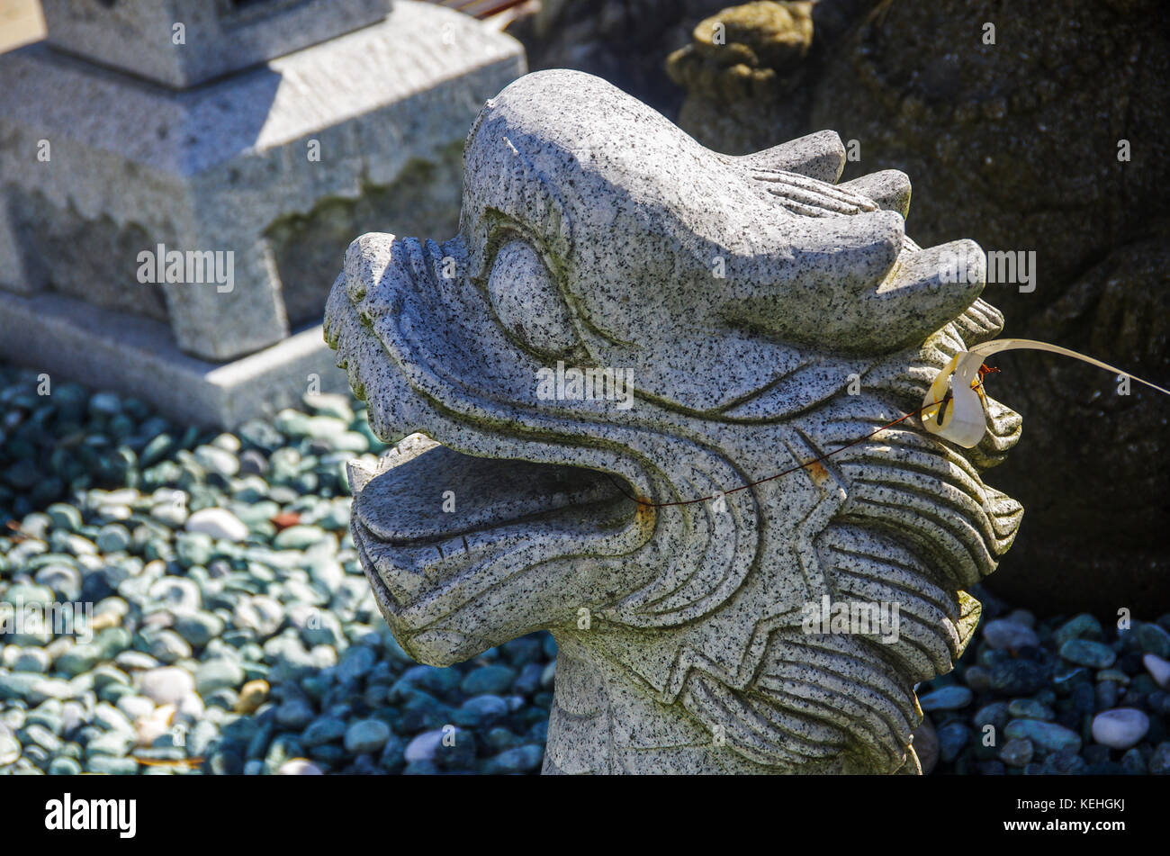 Chinesische stone Dragon Head Stockfoto