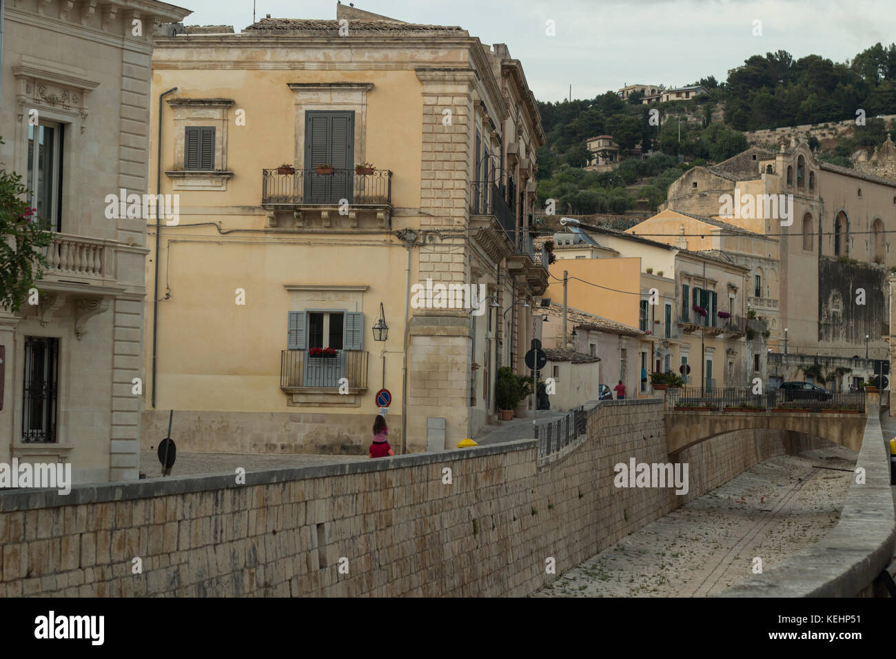 Straßenfotografie Scicli, Sizilien Stockfoto