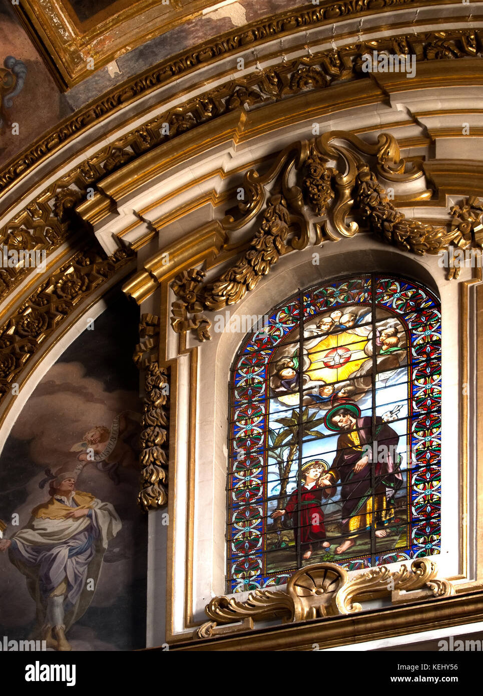 Die majestätischen und schönen Innenraum der Kathedrale von St. Paul in Mdina, Malta Stockfoto