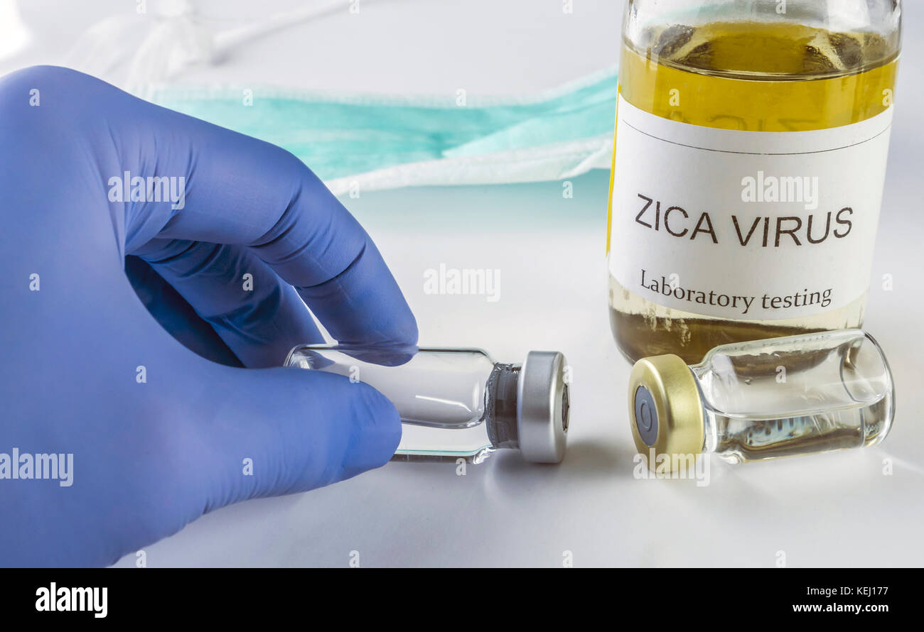 Tests für die Forschung von zika Test, Bild konzeptionelle Stockfoto