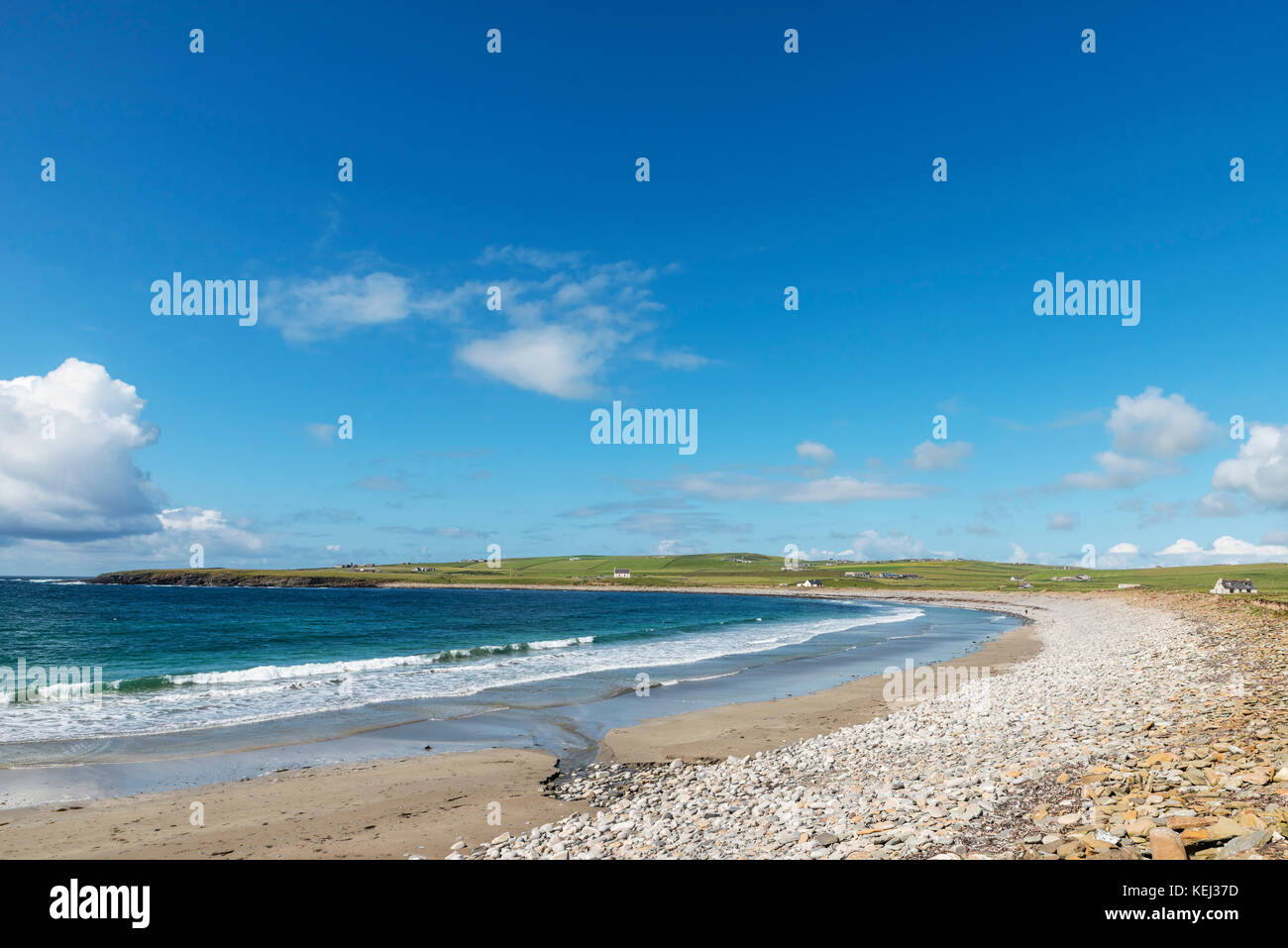 Der Strand von Skara Brae, Festland, Orkney, Schottland, Großbritannien Stockfoto