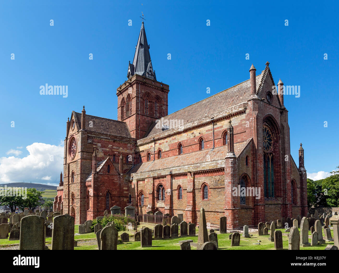 St. Magnus Kathedrale, Kirkwall, Festland, Orkney, Schottland, Vereinigtes Königreich Stockfoto