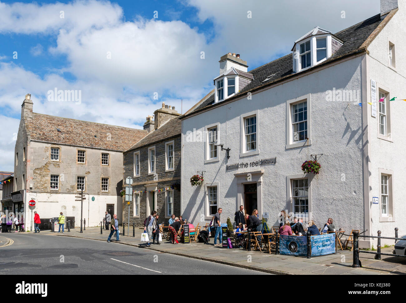 Die Haspel Cafe auf der Broad Street im Stadtzentrum, Kirkwall, Festland, Orkney, Schottland, Großbritannien Stockfoto