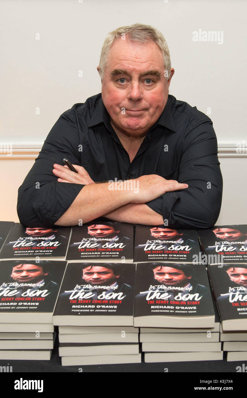 Autor Richard O'Rawe bei der Vorstellung seines Buches "im Namen des Sohnes", der Geschichte von Gerry Conlon, über Guildford Four's Gerry Conlon im London Irish Centre in Camden. Stockfoto