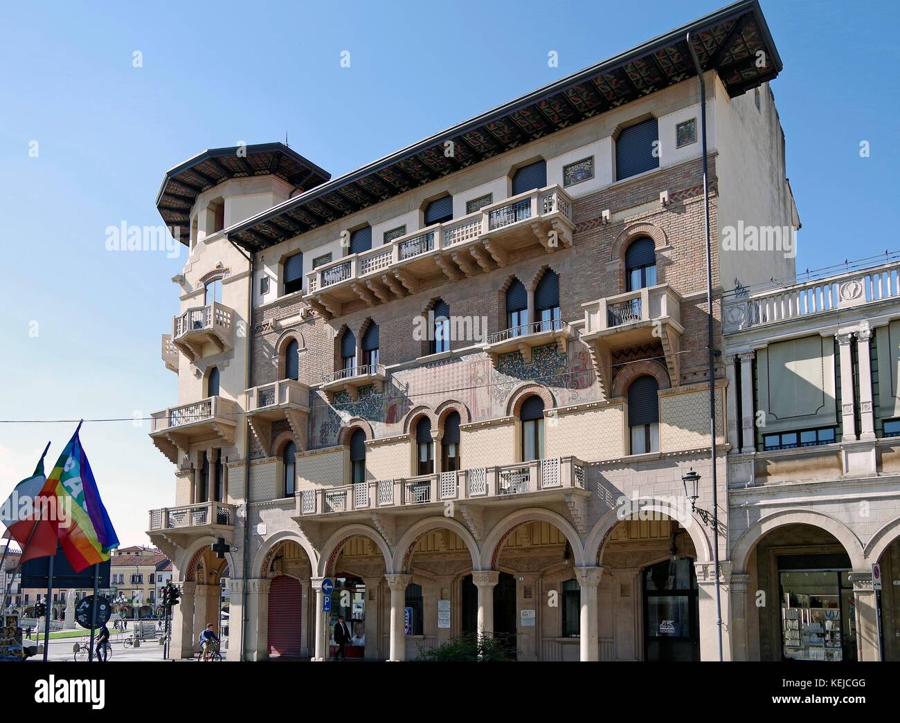 Schöne Jugendstil Palazzo, Padua, Italien Stockfoto