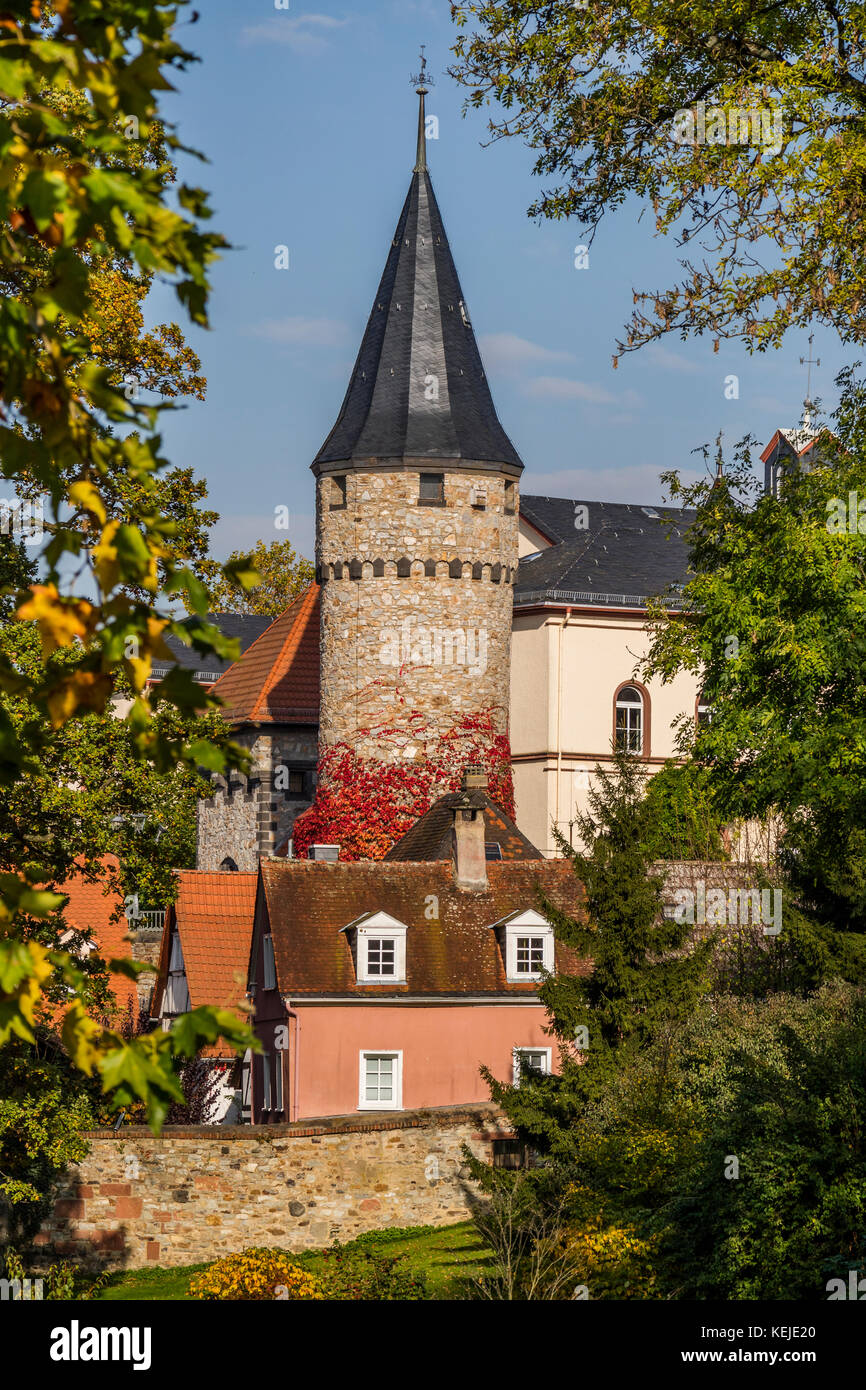 Hexenturm (Hexenturm) in der Altstadt von Bad Homburg vor der Höhe, Kurort in Deutschland Stockfoto