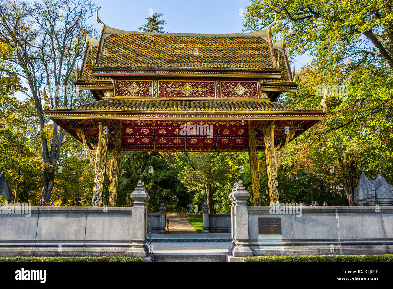Thai-Sala im Kurpark in Bad Homburg vor der Höhe, Kurort in Deutschland Stockfoto