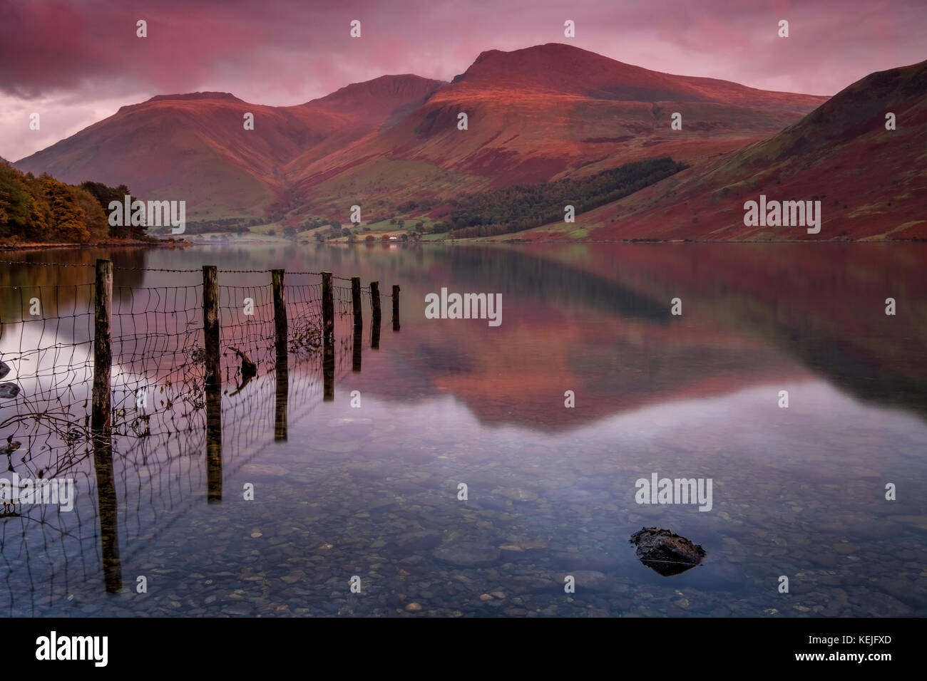 Letztes Licht auf Wastwater, Nationalpark Lake District, Cumbria, England, Großbritannien Stockfoto