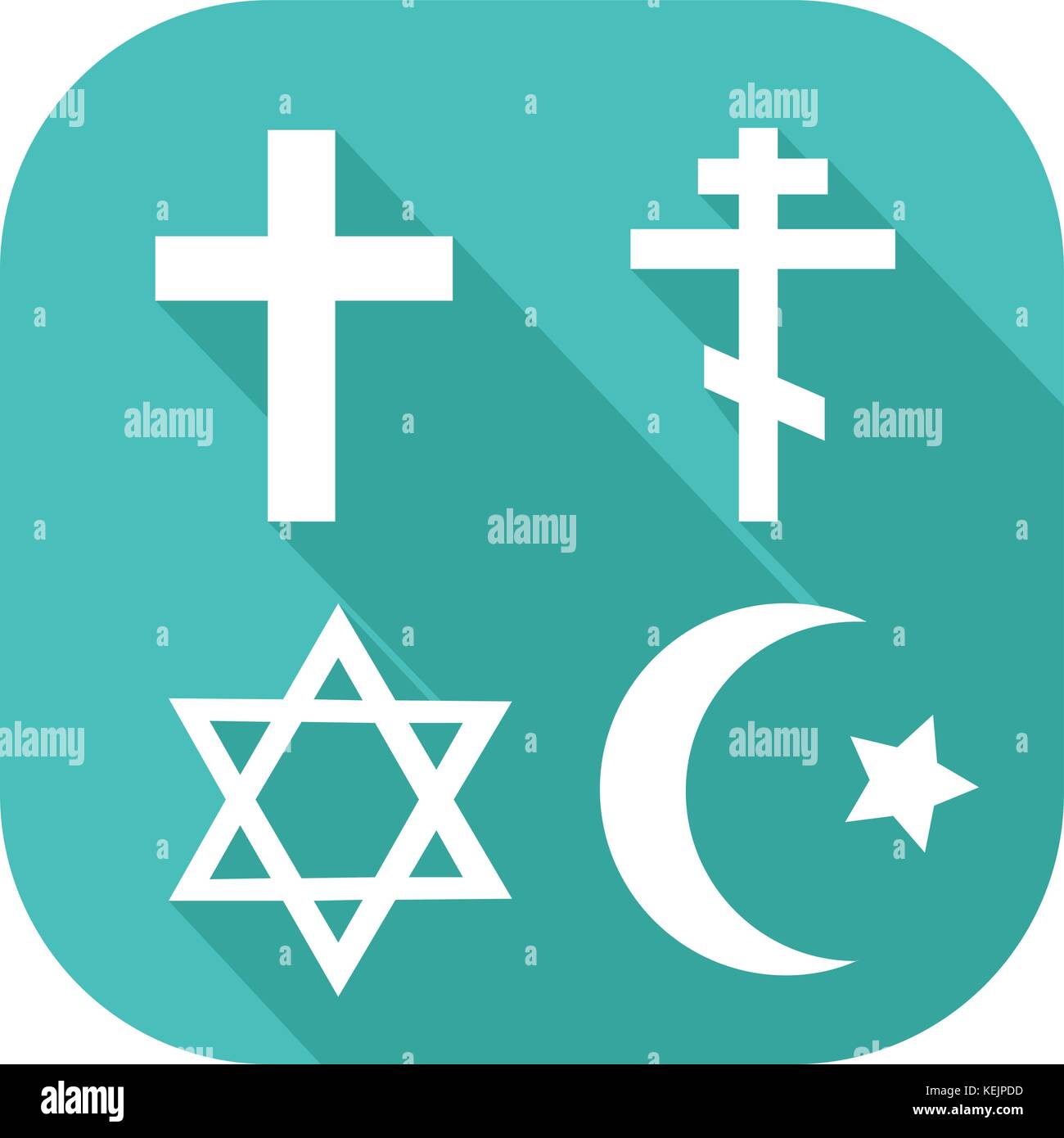 Alle Religionen Der Welt Symbole Symbole Symbol verschiedener Religionen Stock-Vektorgrafik - Alamy
