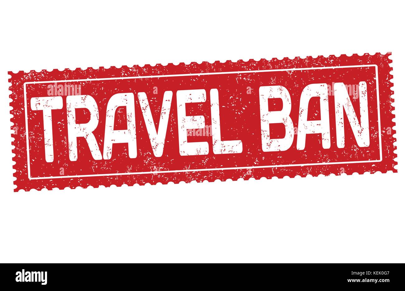 Reiseverbot grunge Stempelabdruck auf weißem Hintergrund, Vector Illustration Stock Vektor