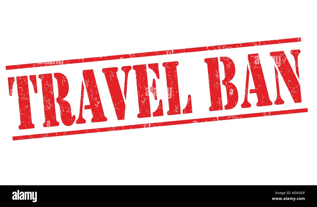 Reiseverbot grunge Stempelabdruck auf weißem Hintergrund, Vector Illustration Stock Vektor