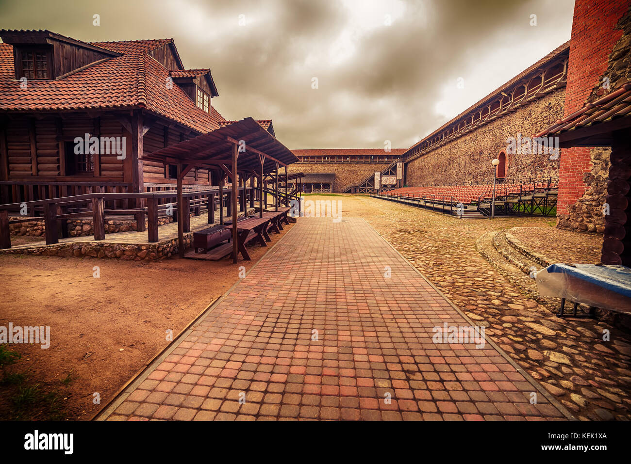 Lida Schloss in Belarus Stockfoto
