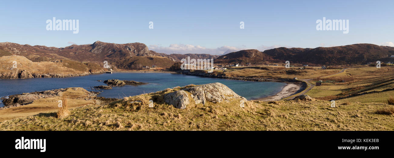 Scourie Bay, Sutherland Stockfoto