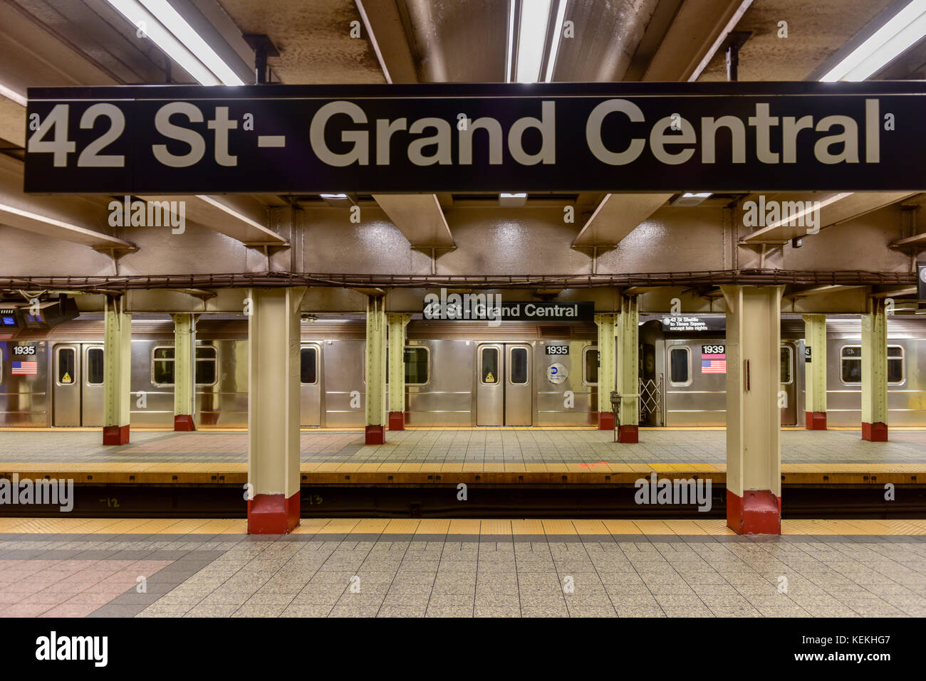 New York City - Oktober 14, 2017: 42 St-Grand Central U-Bahn Station in New York City. Stockfoto