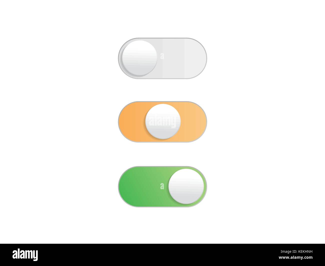 Professionelle Steigung über die Kippschalter Taster vectorformat Stock Vektor