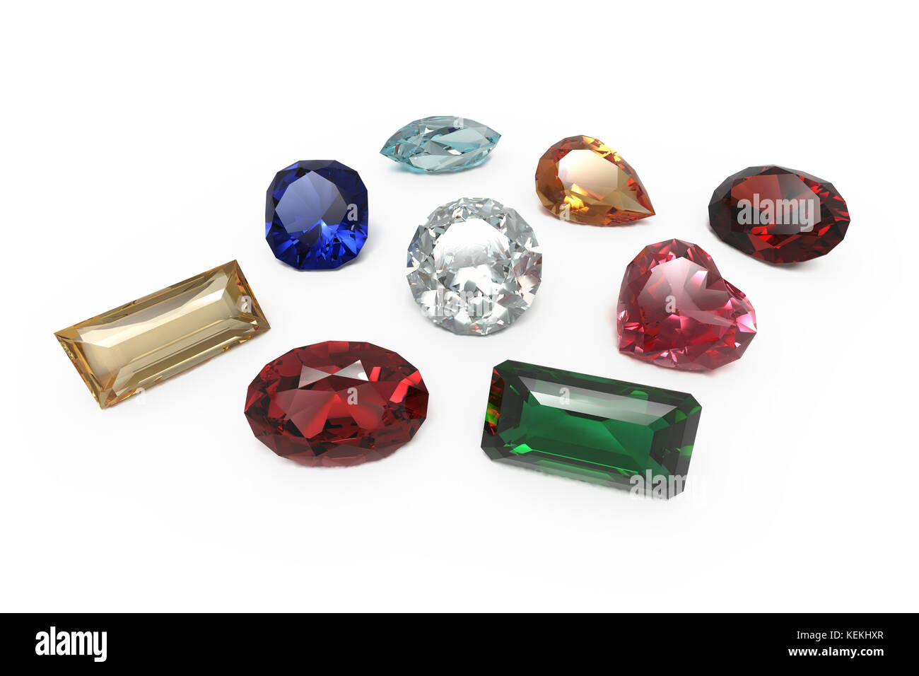 Diamanten, Juwelen, Edelsteine Stockfoto