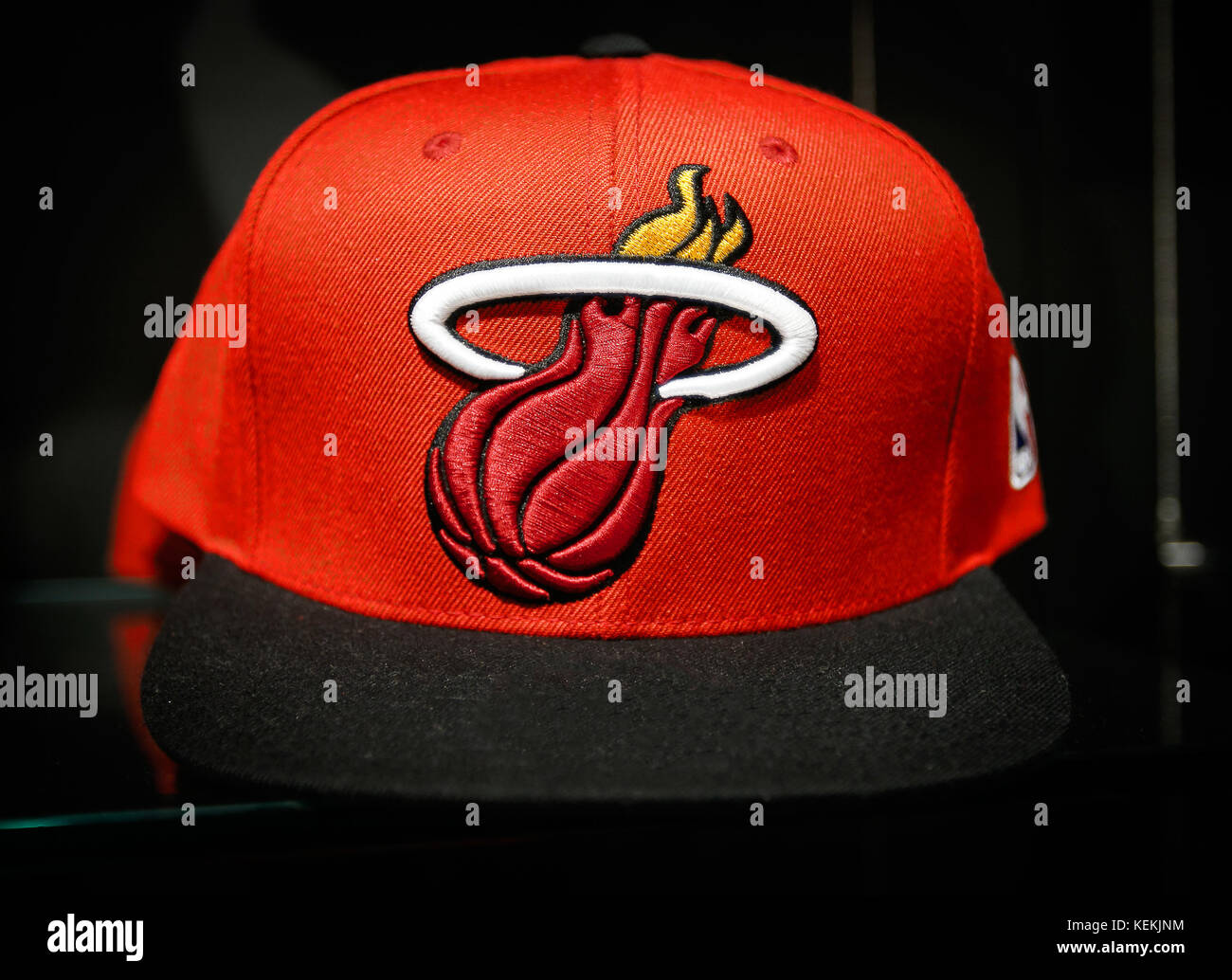 Miami Heat hat auf den Verkauf in den NBA Store in Manhattan. Stockfoto