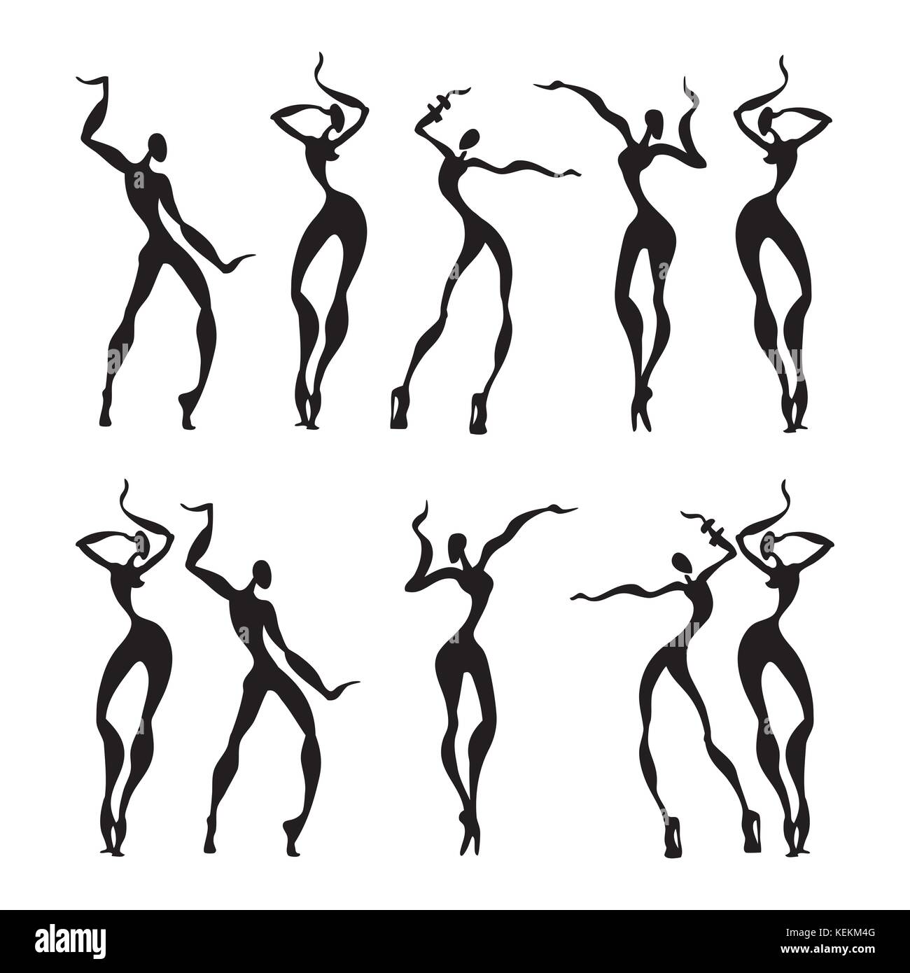 Dancing salsa silhouette Ausgeschnittene Stockfotos und -bilder - Alamy