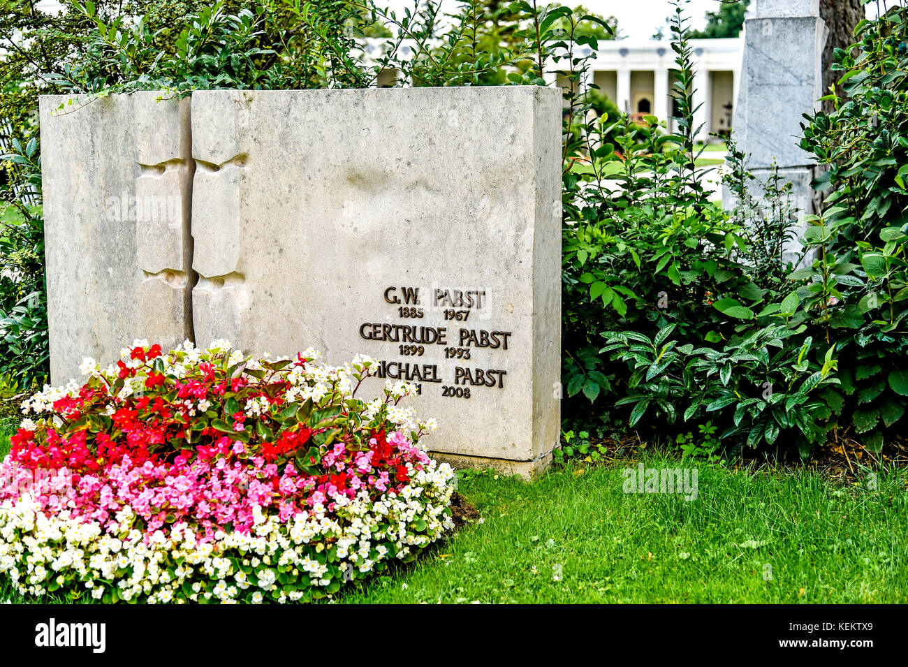 Wien (Österreich), Zentralfriedhof, Wien, Zentralfriedhof - ergreifen Sie G. W. Pabst Stockfoto