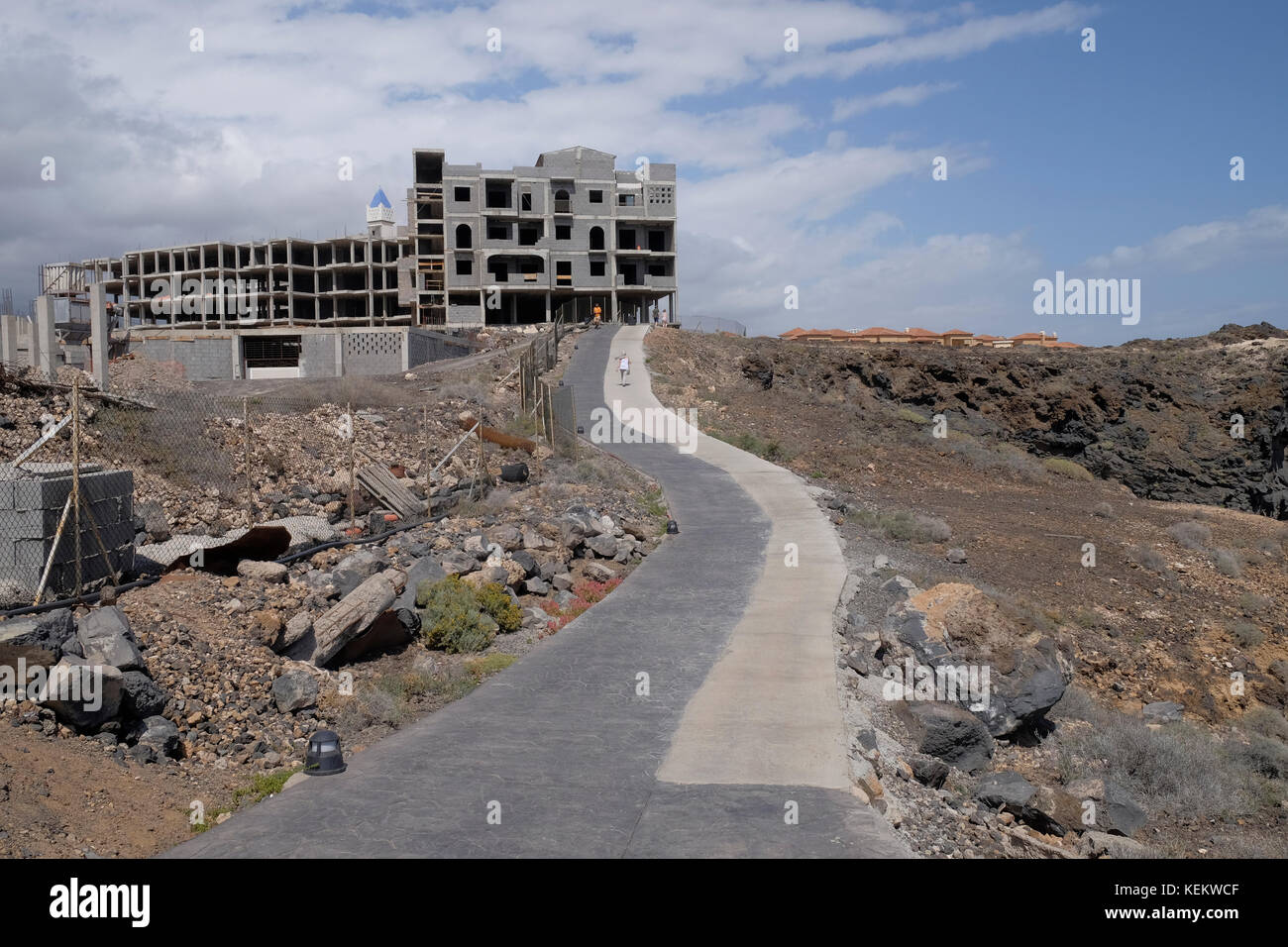 Ein neues Hotel in Golf del Sur, Teneriffa, Kanarische Inseln, Spanien. Stockfoto
