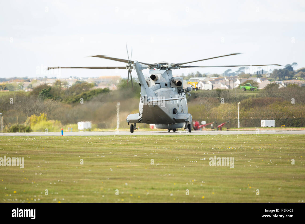 Fleet Air Arm Agusta Westland Merlin HM 1 Hubschrauber Boden rollen RNAS Culdrose Stockfoto