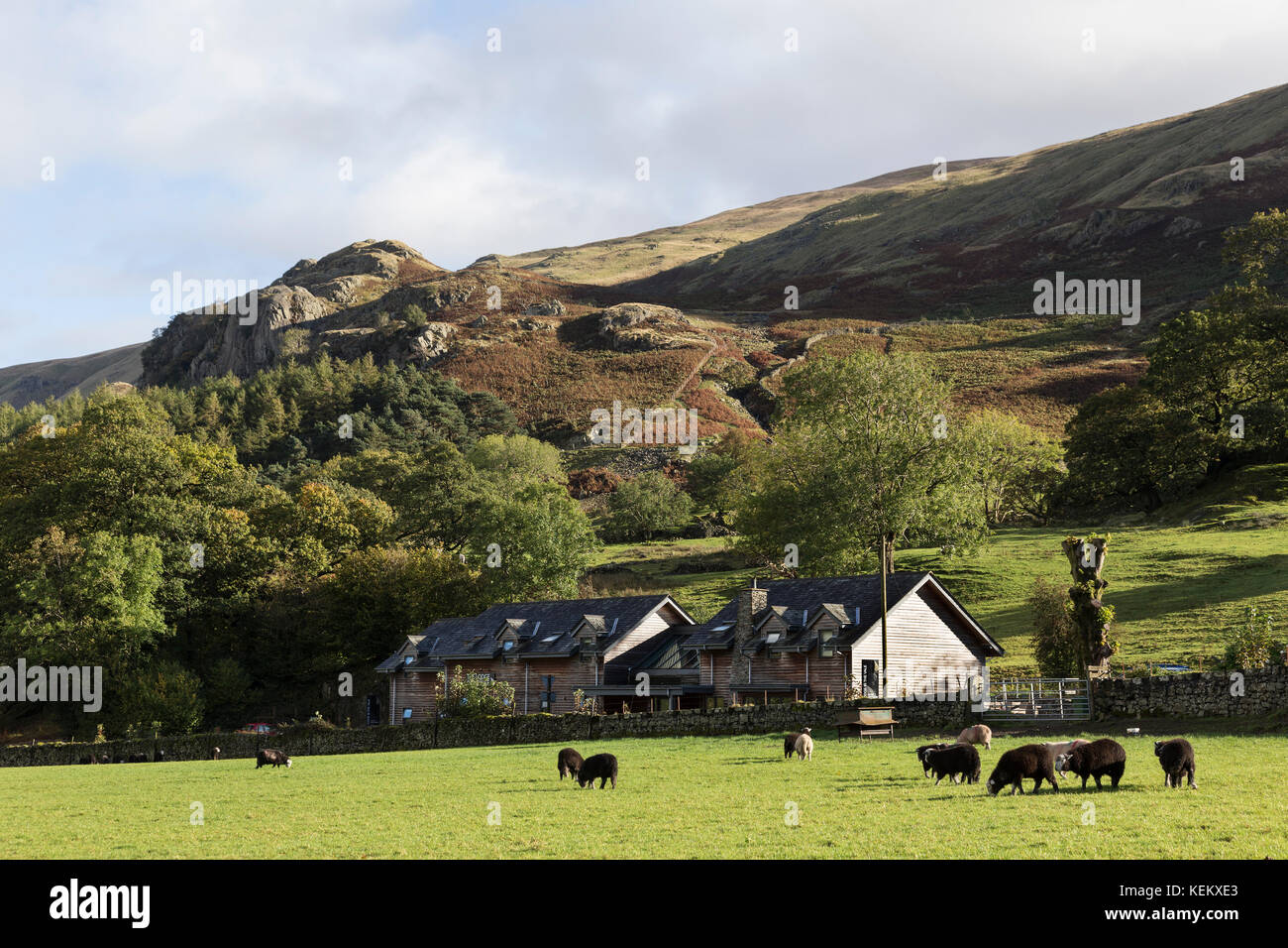 Lake District, Cumbria - Castle Rock and Lodge in the Vale, bei Legburthwaite, St John's in the Vale, ein wenig südöstlich von Keswick Stockfoto