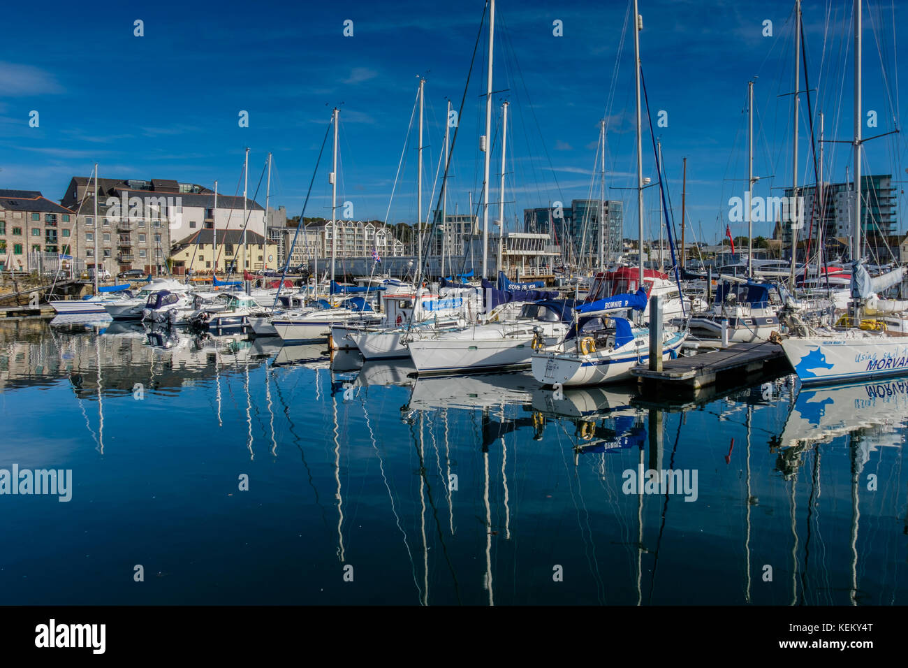 Sutton Harbour, Barbican, Plymouth, Devon, England, Großbritannien Stockfoto