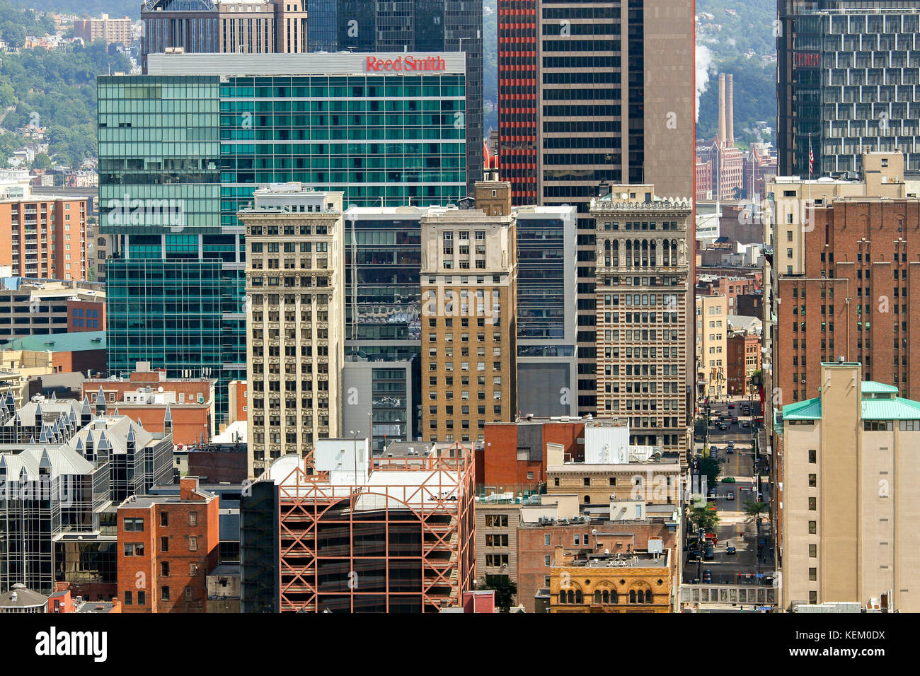 Architektur in der Innenstadt von Pittsburgh, Pennsylvania, United States Stockfoto