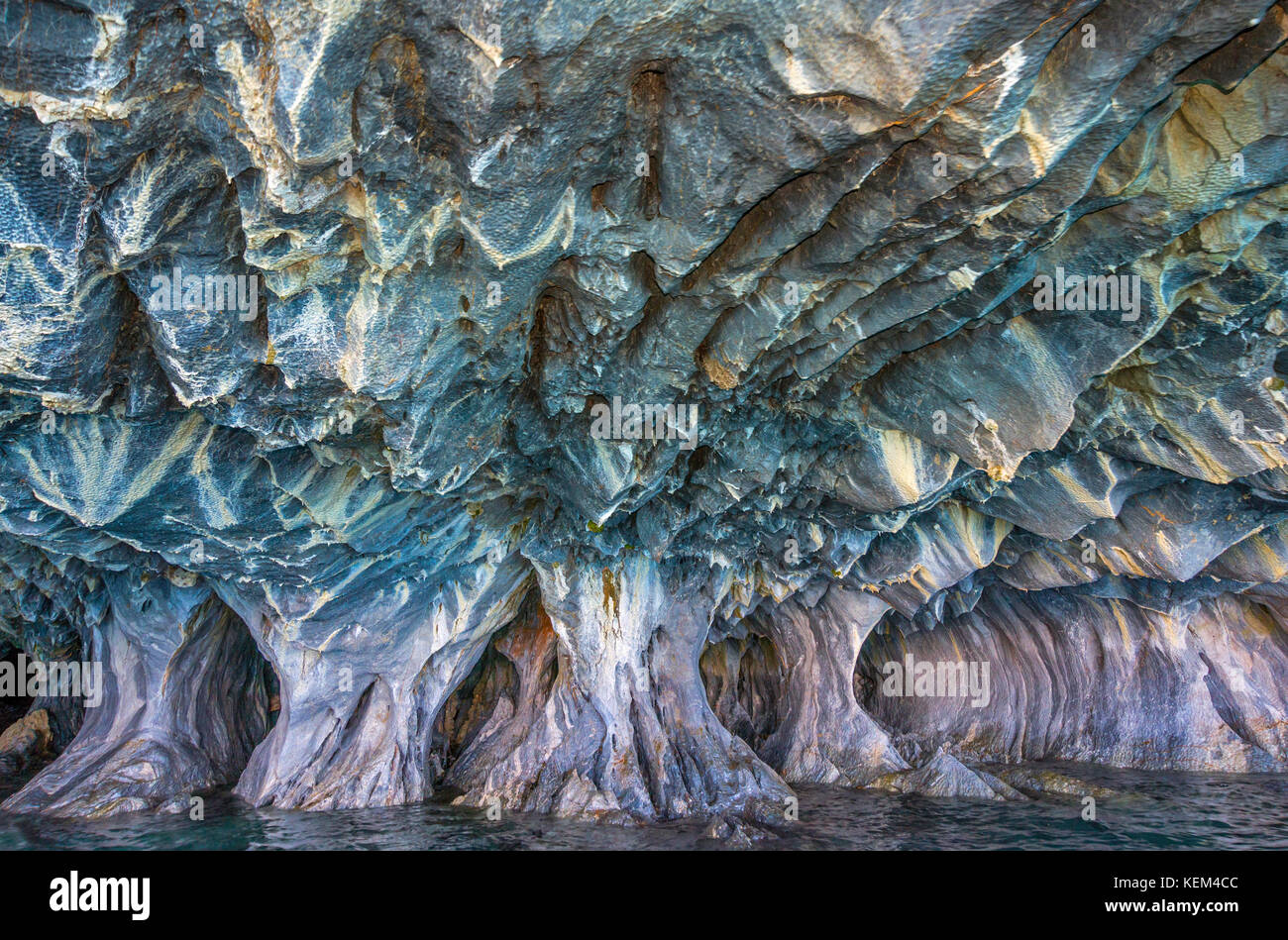 Die Kathedrale von Marmor, Marmor Höhlen Cuevas de Marmol, Lago General Carrera, Patagonien, Chile Stockfoto