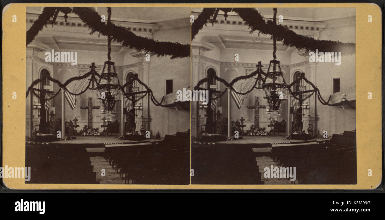 Trinity Church, Kindertag, Trenton, N.J, aus Robert N. Dennis Sammlung von stereoskopischen Ansichten Stockfoto