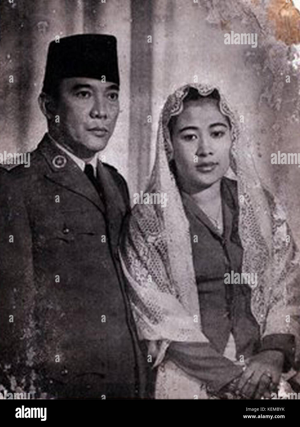 Sukarno Und Fatmawati Stockfotografie Alamy