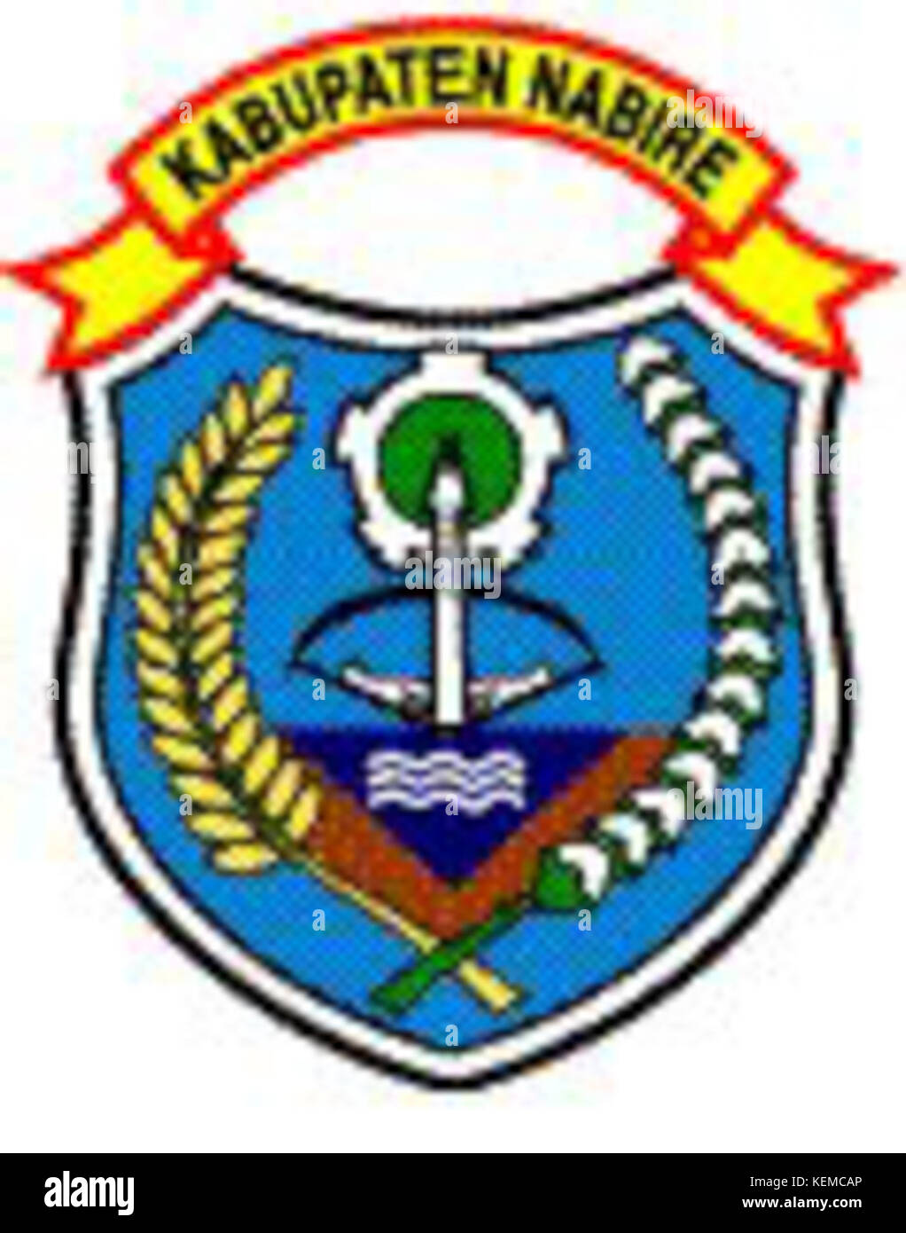 Lambang kabupaten nabire Stockfoto