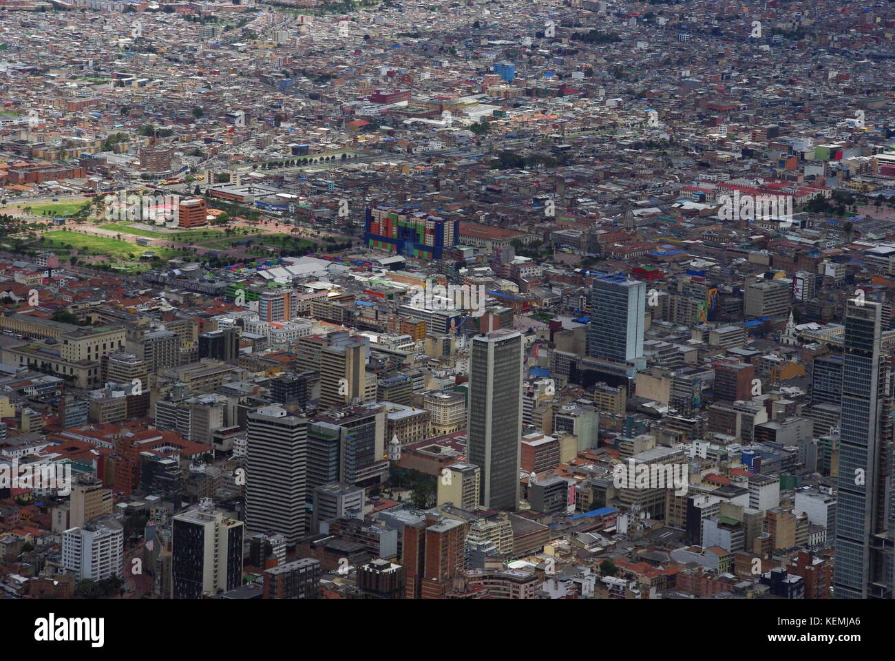 Das Stadtzentrum von Bogota von Monserrat, Kolumbien Stockfoto