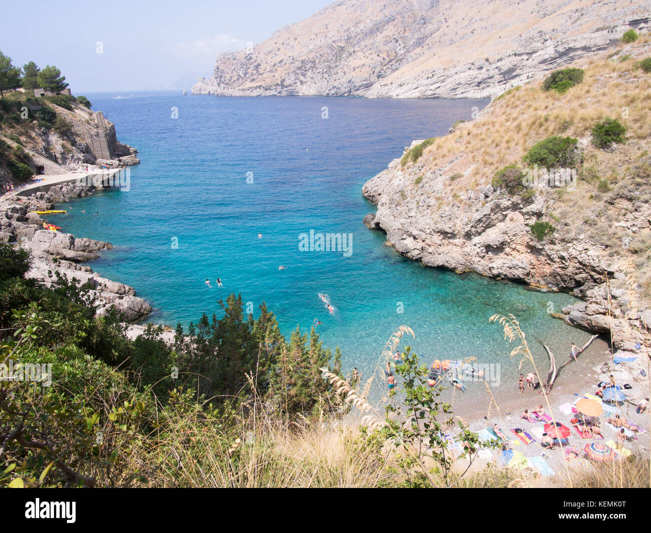 Die Bucht von ieranto an der Amalfi Küste Stockfoto