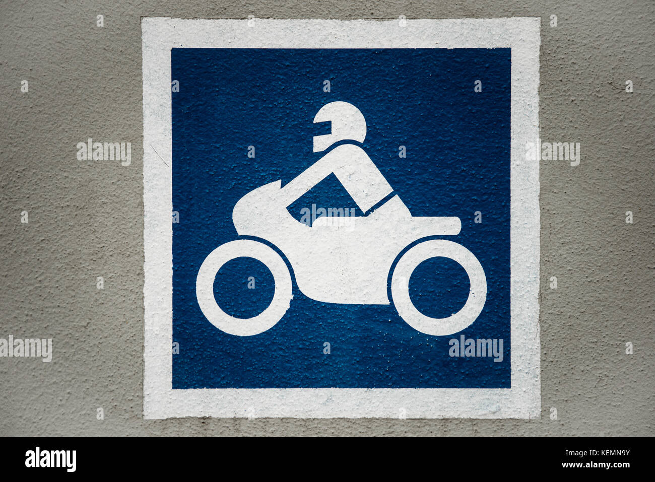 Parkplatz für Motorräder Stockfoto