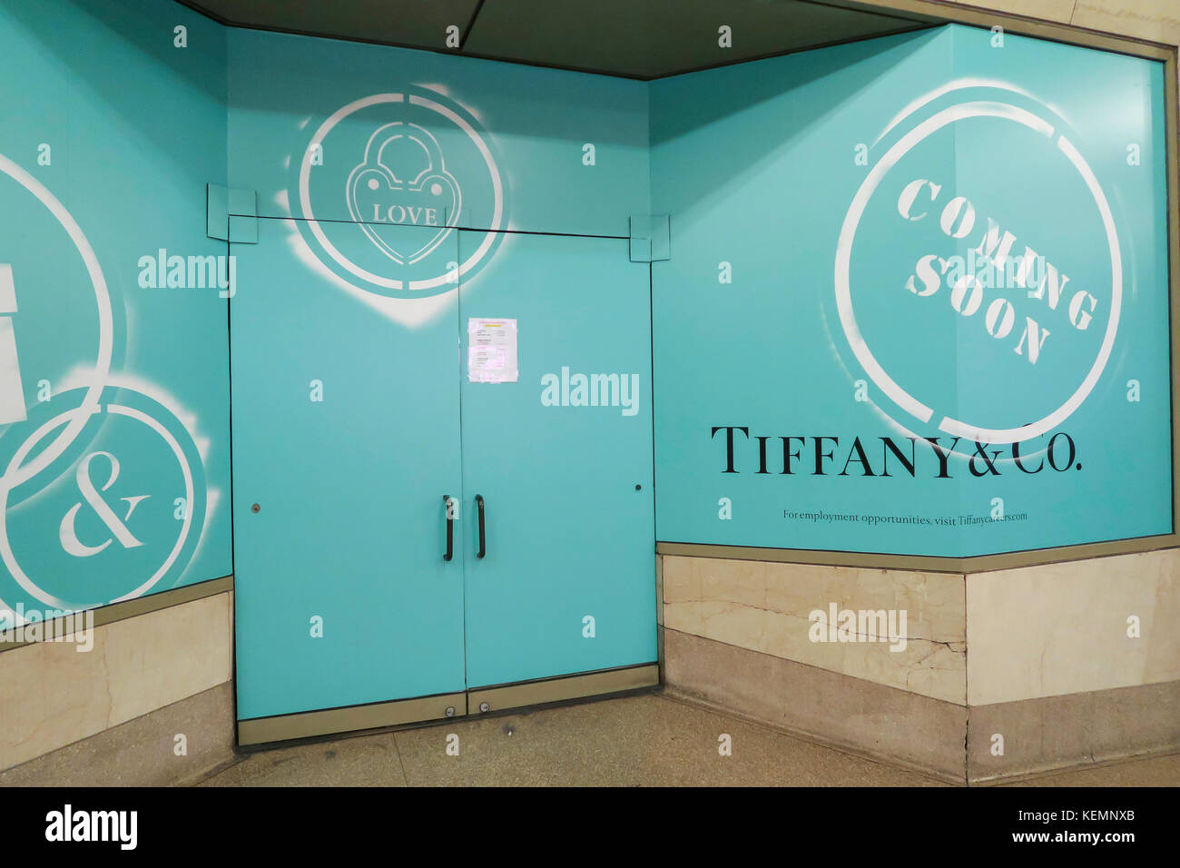 Tiffany & Co. Melden Sie sich in Grand Central Terminal, NYC, USA an Stockfoto