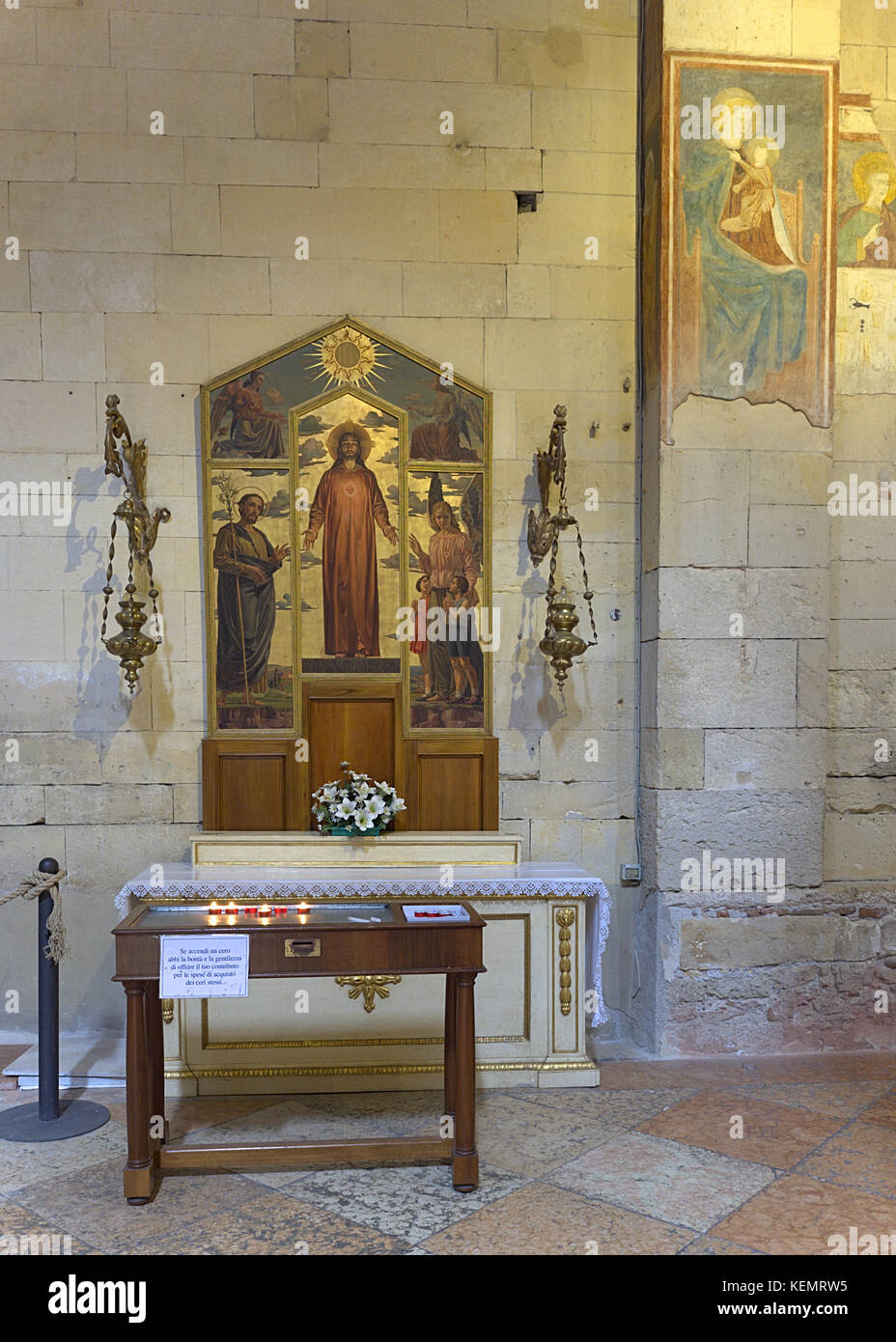 Verona Venetien Italien. Basilika San Zeno, die auch als St. Zeno Maggiore oder San Zenone UNESCO Weltkulturerbe bekannt. Ist eine der wichtigsten Ex Stockfoto