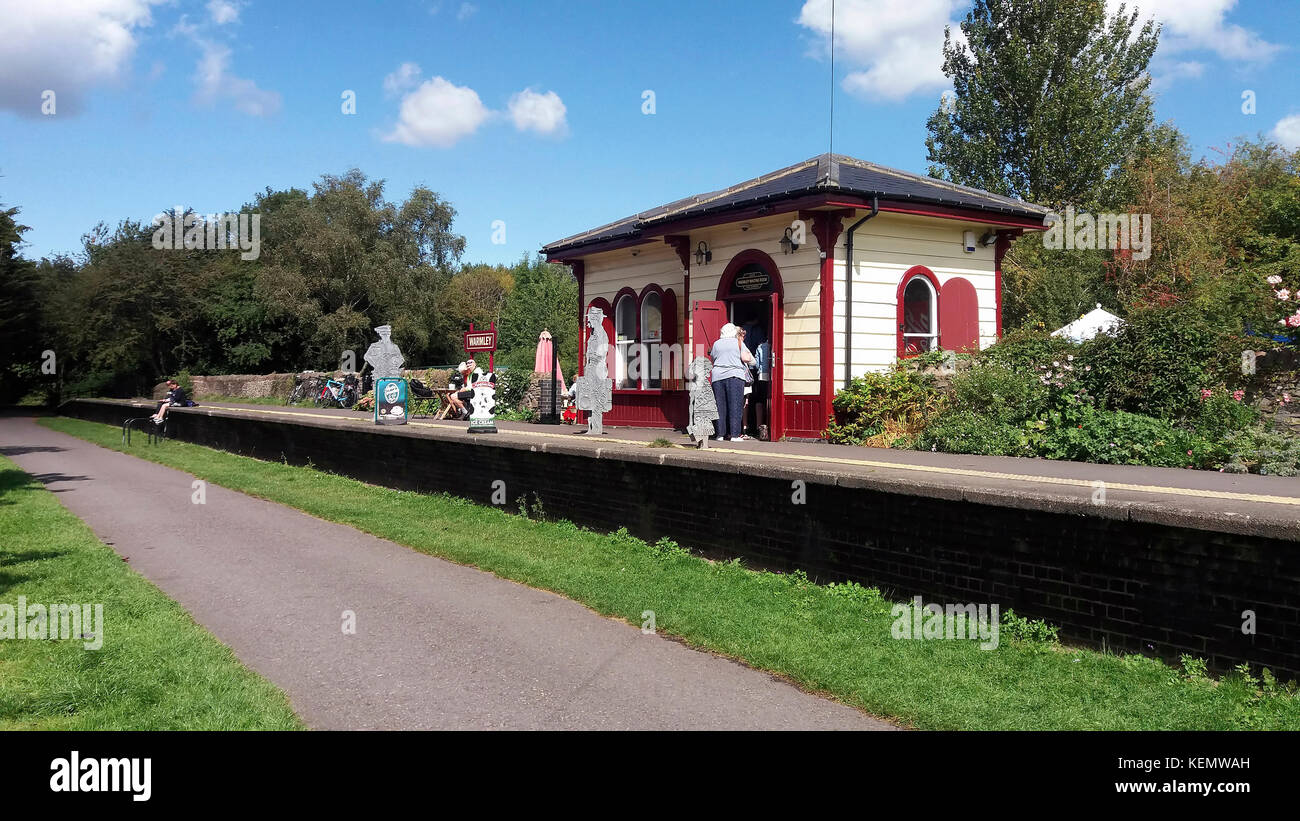 Warmley Station Warteraum restauriert und dient als Cafe auf dem Avon Radweg zwischen Bristol & Bad Stockfoto